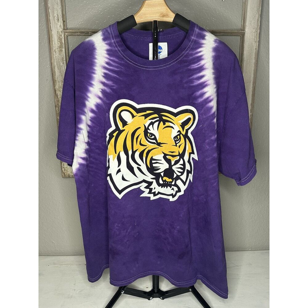 LSU Tigers Purple Tie Dye‎ T-shirt XL By KA, Inc. College Sports Tiger Fans
